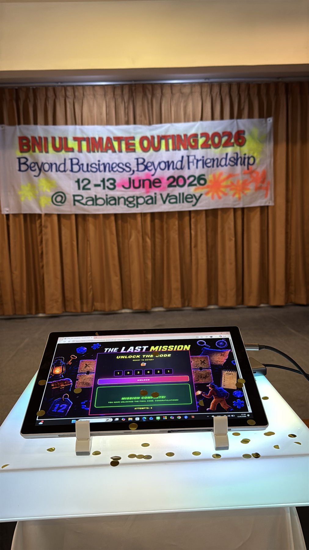 Digital mission on tablet