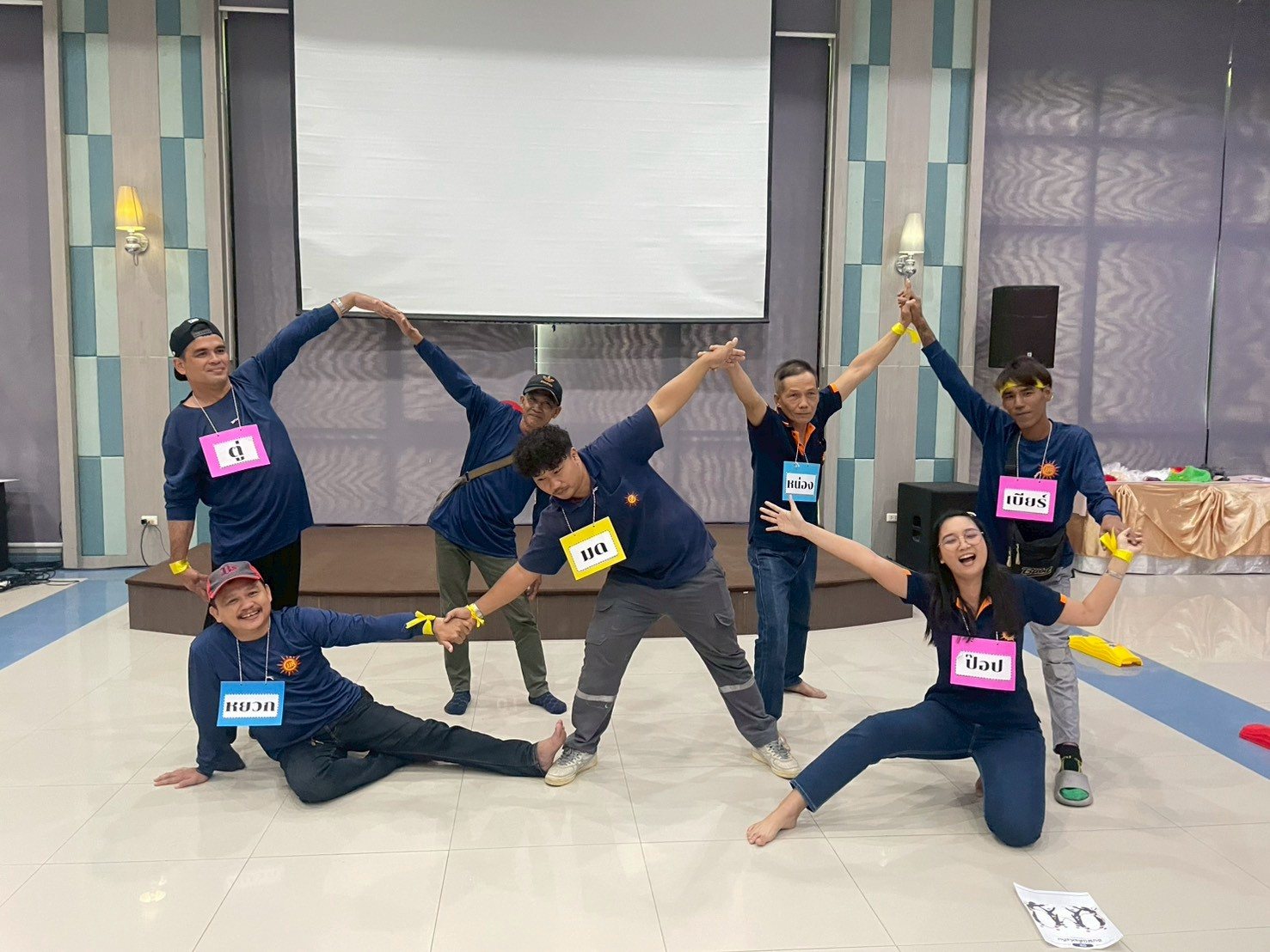 Team posing together