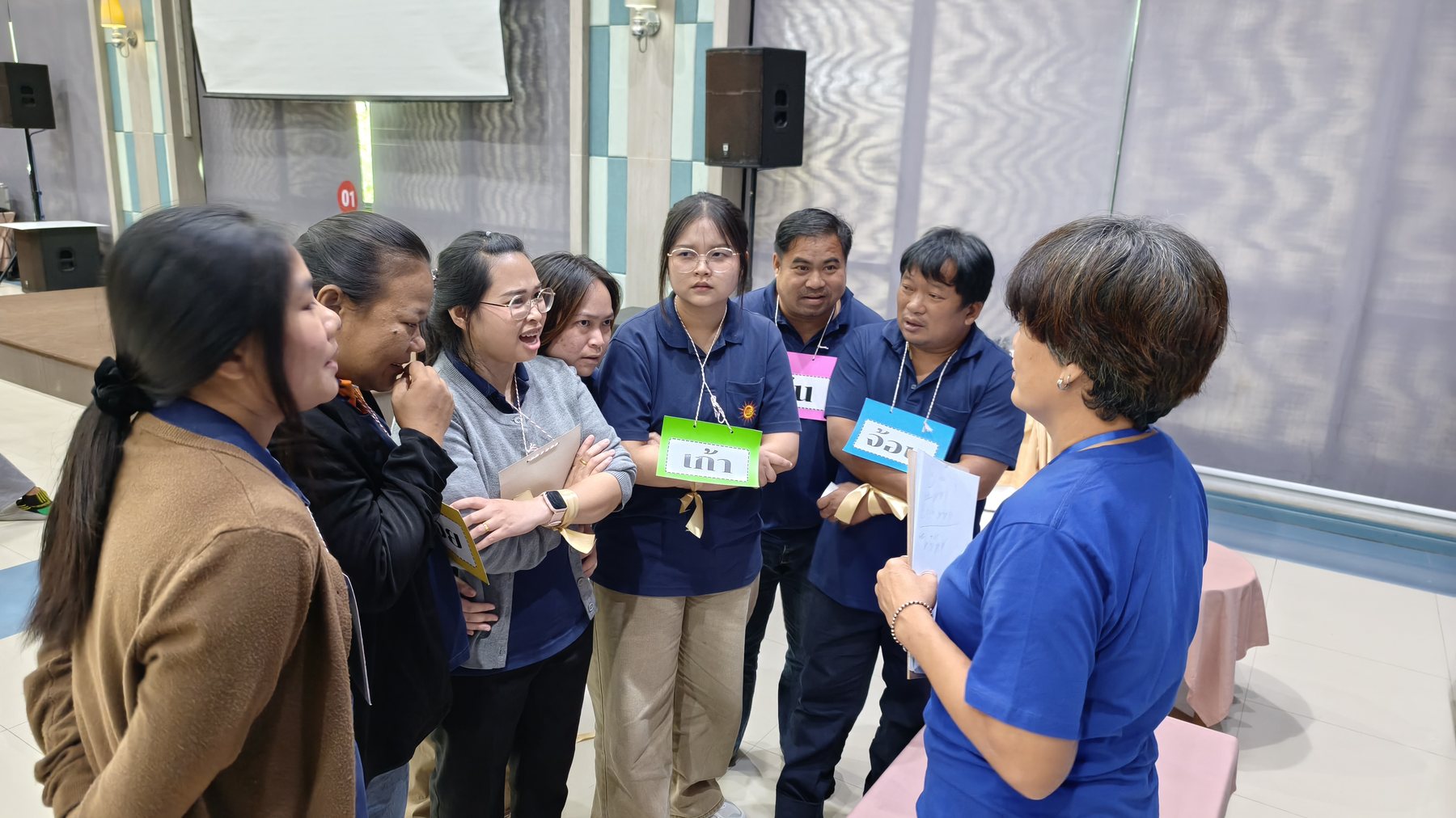 Team discussion in activity